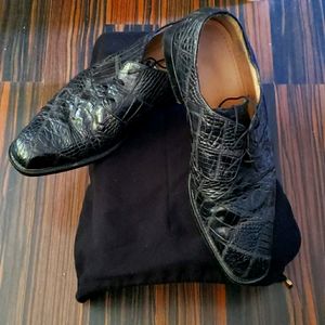 Mens Belvedere Business Shoes Chapo Genuine Crocodile Leather Formal
